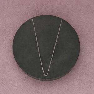 sterling silver 1mm cable chain necklace size 18in